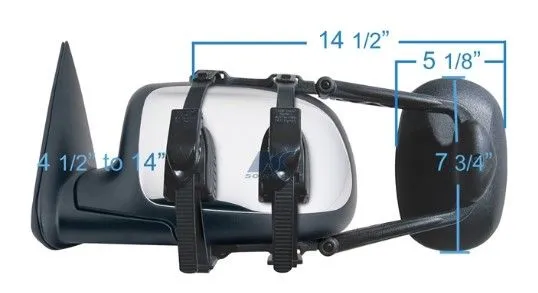 Ratchet Mount Towing Mirror, B